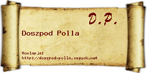 Doszpod Polla névjegykártya